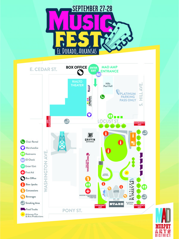 Schedule for day one of MusicFest