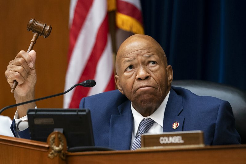 In this June 12, 2019 file photo, House Oversight and Reform Committee Chairman Elijah E. Cummings, D-Md., wields his gavel on Capitol Hill in Washington, Wednesday, June 12, 2019.