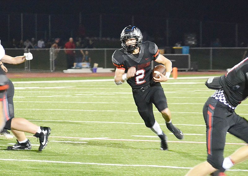 Pea Ridge running back Samuel Beard runs for a 46-yard touchdown.