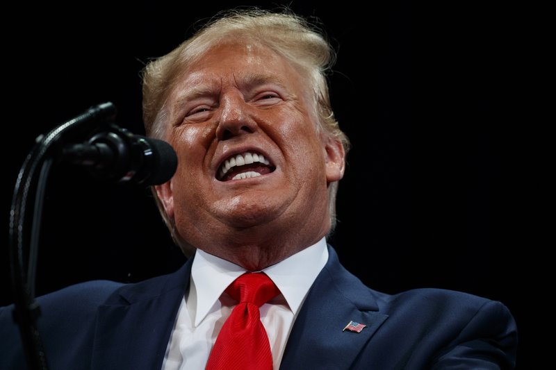 President Donald Trump delivers remarks on Medicare at the Sharon L. Morse Performing Arts Center, Thursday, Oct. 3, 2019, in The Villages, Fla.