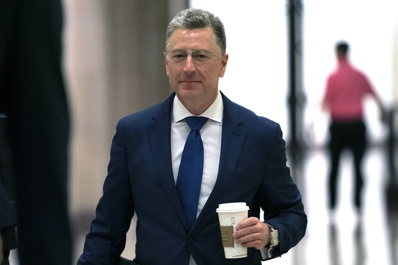 Kurt Volker, a former special envoy to Ukraine, arrives for a closed-door interview with House investigators, as House Democrats proceed with the impeachment inquiry of President Donald Trump, at the Capitol in Washington, Thursday, Oct. 3, 2019. 