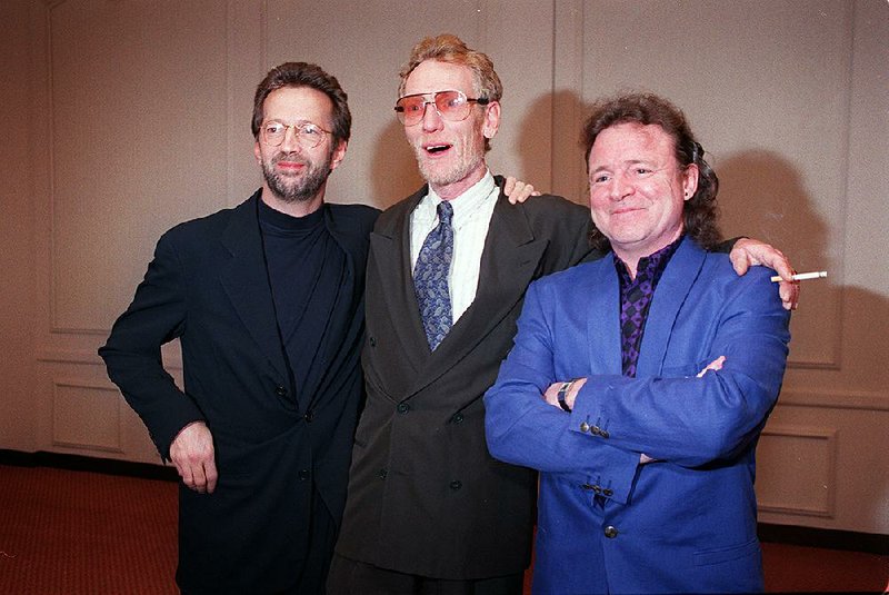 Eric Clapton, left, Ginger Baker, center, and Jack Bruce in 1993