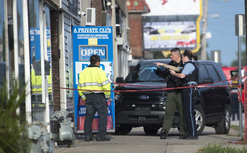 The Associated Press BAR SHOOTING: Kansas City, Kansas, police are on the scene after two gunmen entered a Kansas City, Kansas, bar early Sunday, and shot multiple people, killing several of them. The shooting occurred shortly after 1:30 a.m. at the bar near 10th Street and Central Avenue.