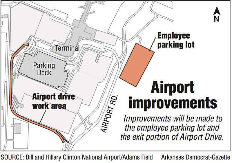A map showing the area of airport improvements.