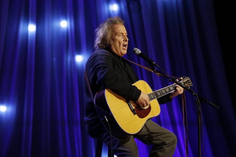 Don McLean performs Friday at the Eureka Springs Auditorium. AP Photo/Mark Humphrey