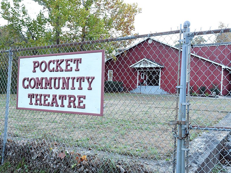 The outside of The Pocket Community Theatre is shown on Nov. 4, 2018. - Photo by Grace Brown of The Sentinel-Record