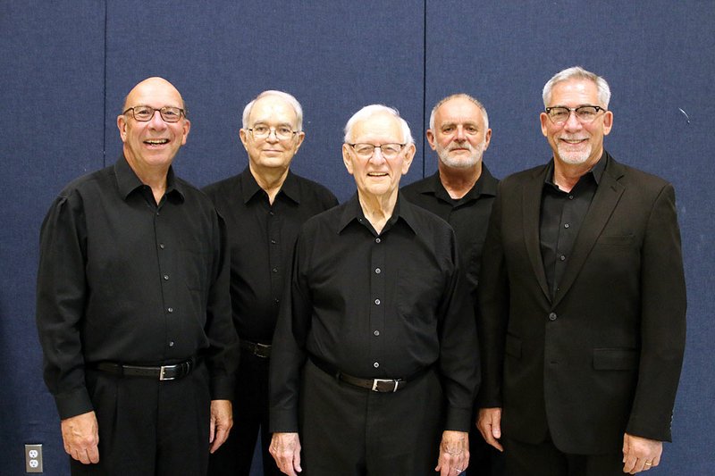 Hot Springs Concert Band's associate conductors, from left, are Hal Thompson, Bill Crook, Bill Morgan, Claude Smith and Ken Williams. Photo is courtesy of Becky Harvey. - Submitted photo