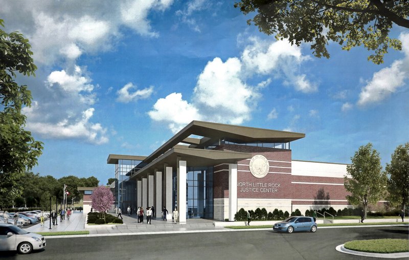 Employees of Hoefer Wysocki, an architectural, planning and interior design company from Leawood, Kan., a Kansas City suburb, have designed a rendering of the North Little Rock Justice Center. The Justice Building will be in the 2600-2700 blocks of Poplar Street, where the Arkansas National Guard's Fisher Armory and the North Little Rock School District administration building are now. 