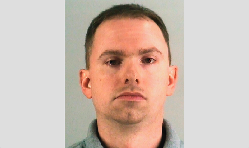 This undated photo provided by the Tarrant County Jail shows Aaron Dean. The Fort Worth police officer who shot and killed a black woman through a back window of her home while responding to a call about an open front door was charged with murder on Monday after resigning from the force. (Tarrant County Jail via AP)