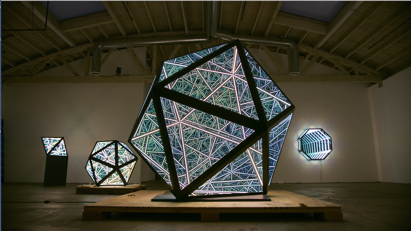 Anthony James' steel and glass work "Portal Icosahedron" is one of the more memorable experiences of the exhibition "Crystals in Art: Ancient to Today" at Crystal Bridges Museum of American Art. (Courtesy Anthony James)