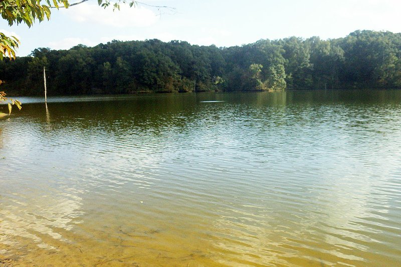 Two small lakes are located at the Village Creek State Park and are both known as impressive fisheries. - Photo by Corbet Deary of The Sentinel-Record