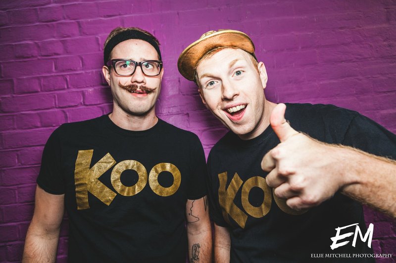 Comedic pop duo Koo Koo Kanga Roo (Neil Olstad, with mustache, and Bryan Atchison) perform an all-ages show at 2 p.m. Saturday Oct. 19 at Stickyz Rock n Roll Chicken Shack