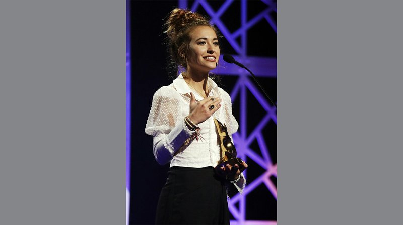 Lauren Daigle accepts the artist of the year award during the Dove Awards on Tuesday, Oct. 15, 2019, in Nashville, Tenn.