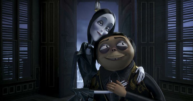 Charlize Theron and Oscar Isaac provide the voices of Morticia and Gomez Addams in the United Artists/MGM’s The Addams Family. It came in second at last weekend’s box office and made about $30.3 million. 