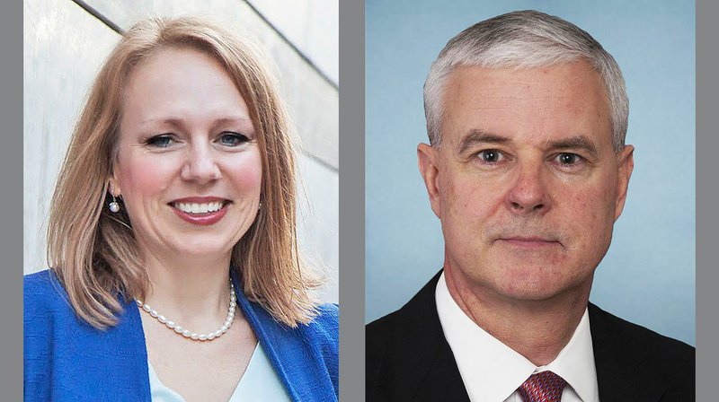 Celeste Sarene Williams (left) and U.S. Rep. Steve Womack (right)