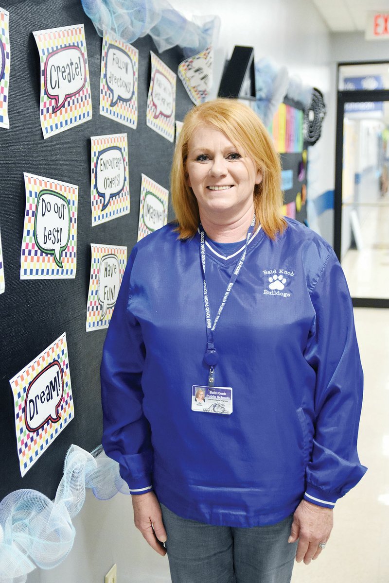 Lisa Moore stands inside H.L. Lubker Elementary School in Bald Knob, where she was recently named principal, replacing Tammie Cloyes, who retired earlier this month. Moore has worked for the Bald Knob School District since August 2002. In addition to being elementary principal, Moore is also the director of federal and special programs for the district.