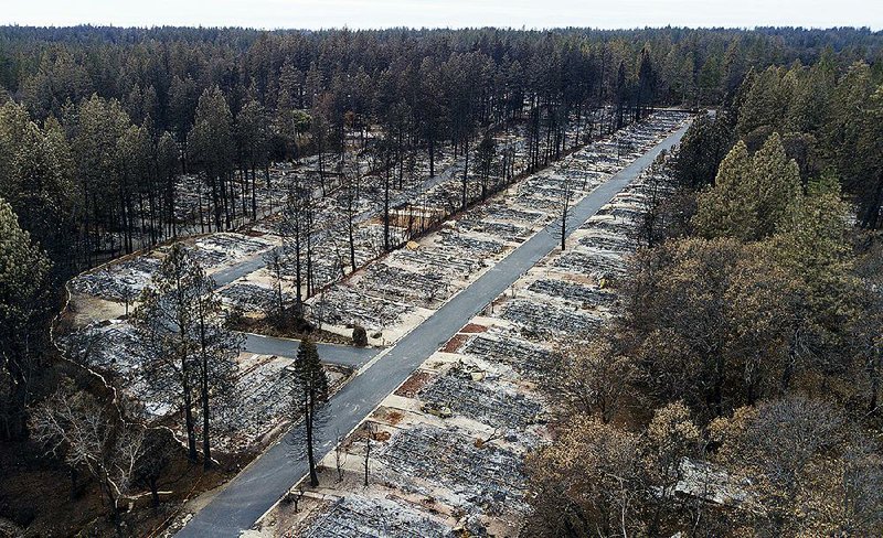 The Ridgewood Mobile Home Park retirement community in Paradise, Calif., is among the many sites left in ashes by the 2018 Camp Fire, California’s most destructive wildfire to date. 