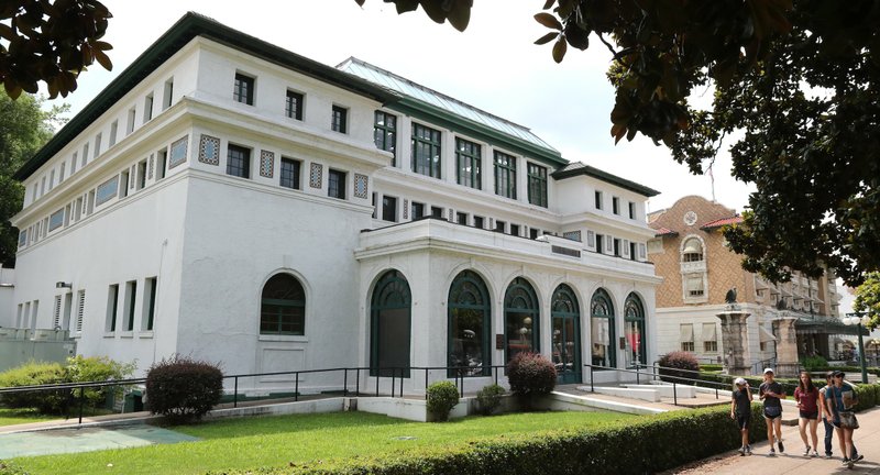 Bathhouse Row near the Maurice Bath House. - File photo by The Sentinel-Record