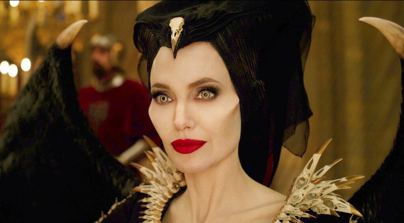 This image released by Disney shows Angelina Jolie as Maleficent in a scene from "Maleficent: Mistress of Evil." (Disney via AP)