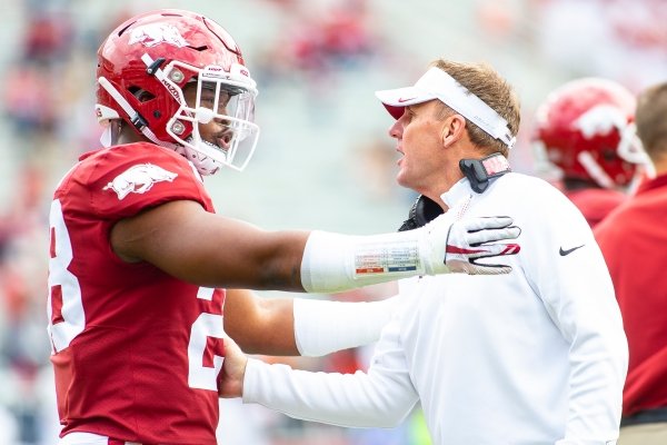 Auburn Tigers vs Arkansas Razorbacks at Donald W. Reynolds Razorback Stadium, University of Arkansas, Fayetteville, AR, on Saturday,19 2019. 
