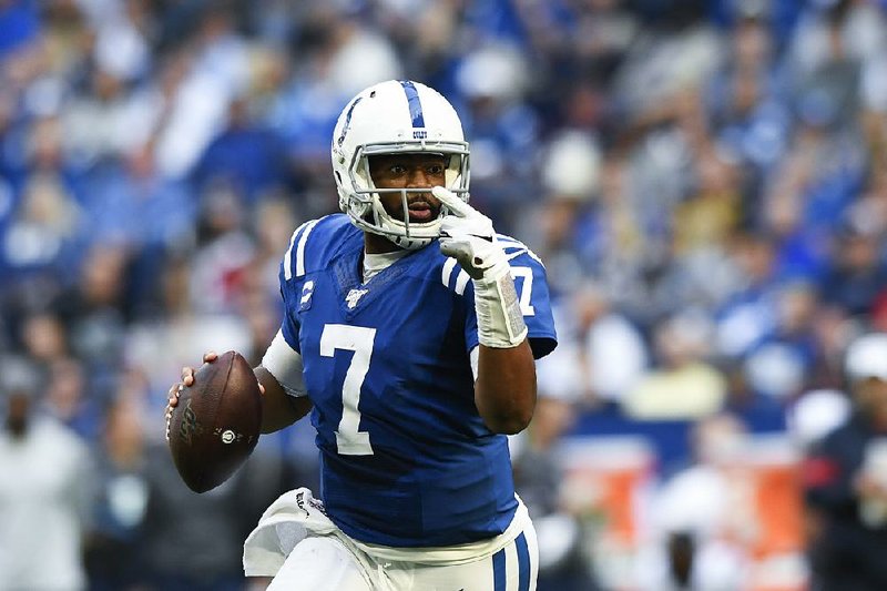 Indianapolis quarterback Jacoby Brissett passed for 326 yards and a career-high four touchdowns to lead the Colts past Houston 30-23 on Sunday in Indianapolis to retake the AFC South lead. 