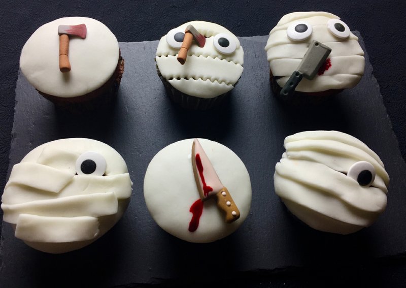 Arkansas Democrat-Gazette/KELLY BRANT Halloween Cupcakes With Rolled Marshmallow Fondant