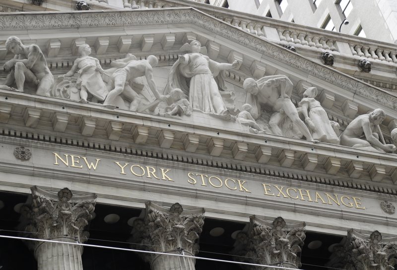 This Aug. 23, 2019, file photo shows the New York Stock Exchange in New York.  (AP Photo/Frank Franklin II, File)