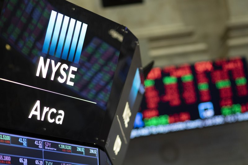  In this Sept. 18, 2019, photo stock prices are displayed at the New York Stock Exchange.  (AP Photo/Mark Lennihan, File)