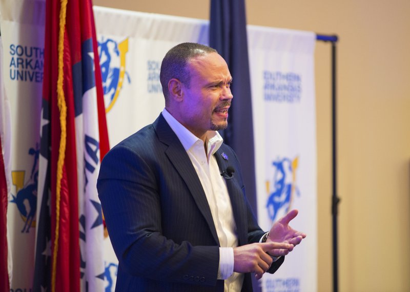  Dan Bongino, a former U.S. Secret Service agent whose detail included stints protecting former Presidents George W. Bush and Barack Obama, speaks Thursday night at SAU's Reynolds Center. The conservative media personality headlined the 15th annual Farmers Bank & Trust Distinguished Speaker Series.