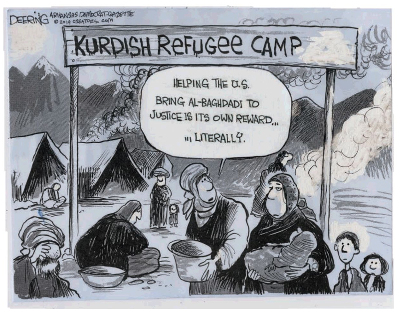 JOHN DEERING CARTOON: Kurdish refugee camp