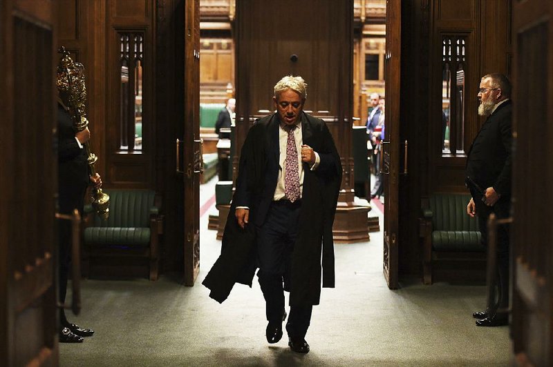 John Bercow leaves the House of Commons in London on Thursday. A cabdriver’s son who began his career in the 1980s as a right-wing acolyte of Conservative Prime Minister Margaret Thatcher, Bercow became a modernizing speaker and sought to rein in Parliament. 