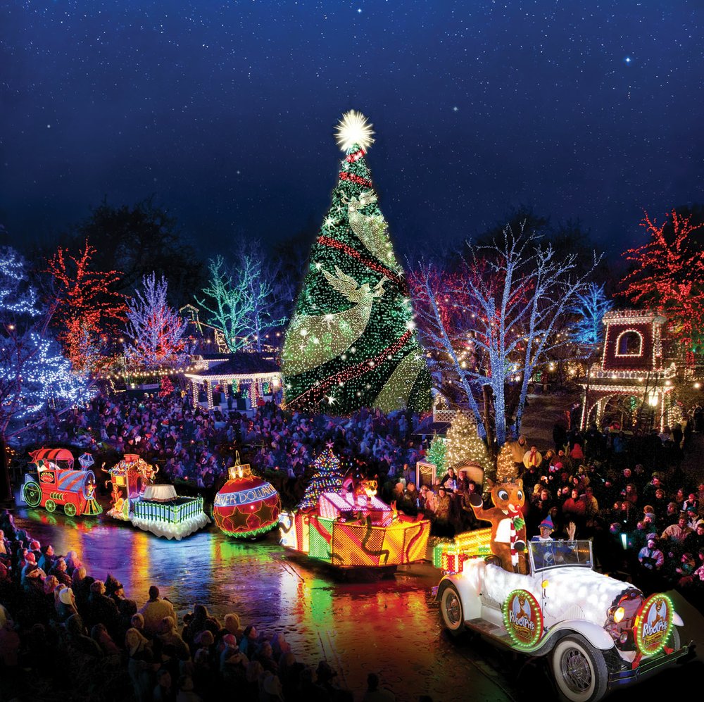 Missouri lexible Fridge Magnet SILVER DOLLAR CITY Christmas Lights Branson 