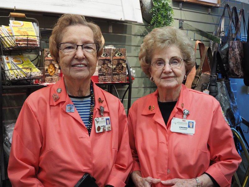 Isabell Ford (left) with Virginia Smith of the Pink Ladies of MRMC 