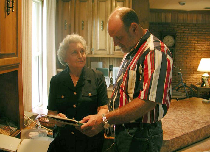 Rosalie Santine Gould and Mark McElroy had active roles in the preservation of art and documents from Rohwer. (Special to the Democrat-Gazette/DEBORAH HORN)