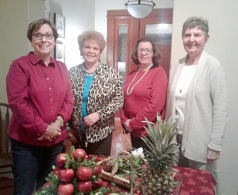 Photo submitted The Primavera Garden Club met on Tuesday, Oct. 22. The meeting was hosted by Carolyn Robinson and the club enjoyed seeing her beautiful gardens around her yard. Janet Austin, who served as co-hostess, served fall goodies. The theme for the meeting was Williamsburg decorating, focusing on how to decorate with natural live items such as fresh cut branches, flowers and fall fruit. The main speaker was Marilyn Holliday assisted by Annetta Elgie.