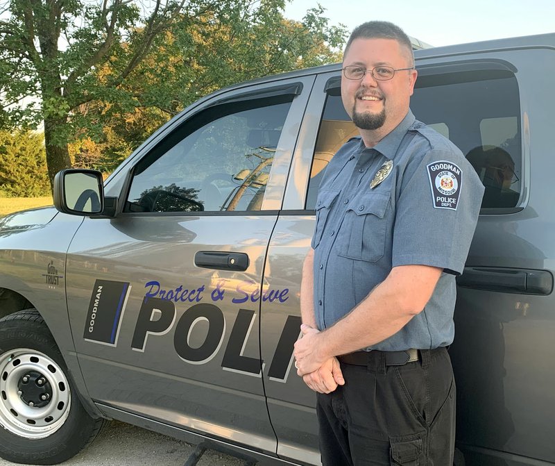 Sally Carroll/McDonald County Press Curt Drake has started a new chapter after serving the city of Goodman as police chief for 13 years. Drake resigned his post and is now working for the Neosho Police Department.