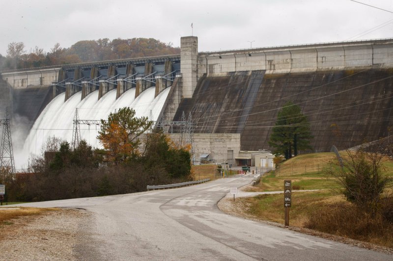 The Beaver Lake Dam Thursday, November 7, 2019.