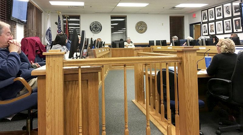 NWA Democrat-Gazette/MIKE JONES Benton County's Budget Committee met Thursday night where final details of the 2020 budget were discussed. The budget shows net revenue of $51.2 million and expenses of about $50.3 million with a surplus of $864,340.