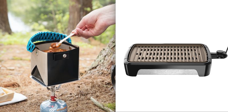 Bear Bowl and Party-Size George Foreman Open Grate Smokeless Grill