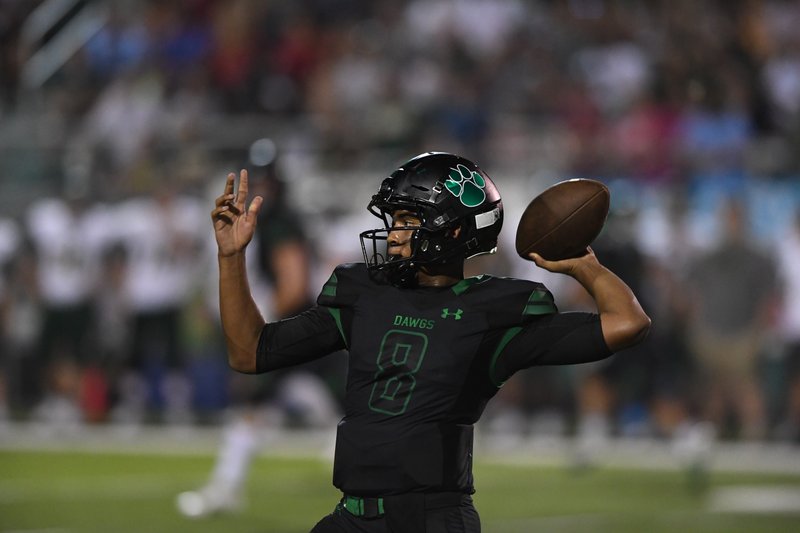 Van Buren quarterback Gary Phillips throws the ball in this file photo from the Van Buren vs. Alma game Friday Sept. 6, 2019 at Blakemore Field in Van Buren. 