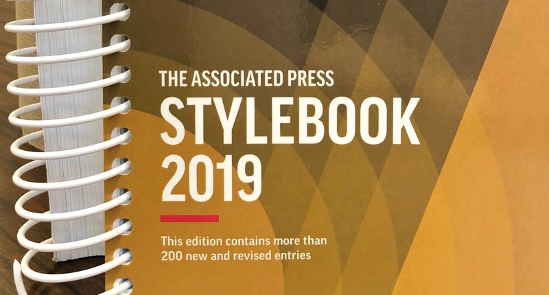 Arkansas Democrat-Gazette/CELIA STOREY Detail of the cover of The Associated Press Stylebook 2019