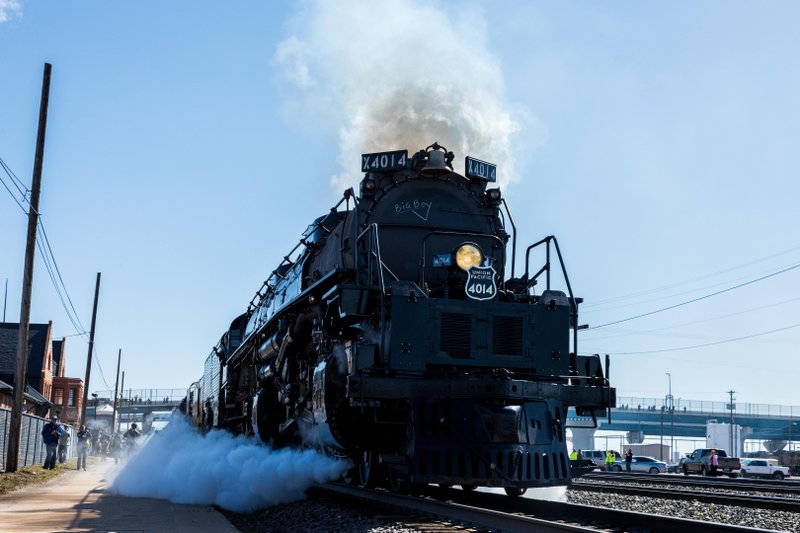 The Union Pacific steam locomotive Big Boy No. 4014 is shown in Ogden, Utah. The Big Boy, which was in service to Union Pacific from 1941-1961, will make a daylong stop in North Little Rock on Thursday.