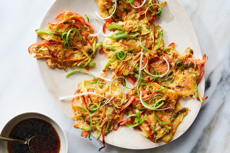  Korean Scallion Pancakes With Vegetables Photo by Linda Xiao (The New York Times)