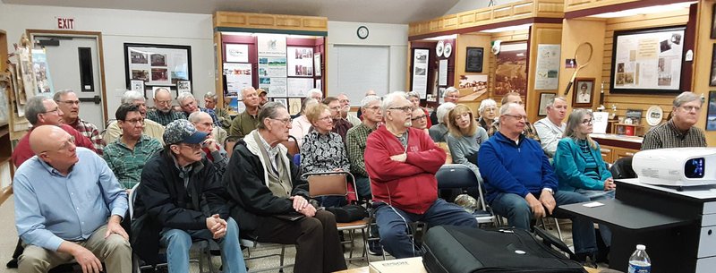 Photo submitted There were about 35 people in attendance at the monthly meeting of the Bella Vista Civil War Roundtable the evening of Nov. 7 to hear an excellent presentation about the Prairie Grove battle by Matt Mulheran, the park interpreter at Prairie Grove Battlefield State Park. The next meeting will be at 7 p.m. Thursday, Dec. 5. The speaker will be Kerry Jones, park guide at the Pea Ridge National Military Park, with a presentation about the USS Cairo, one of the first American ironclad warships built at the beginning of the Civil War. Meetings are held at the Bella Vista Historical Museum, at the corner of Highway 71 and Kingsland, next door to the American Legion. Admission is free and everyone is welcome.