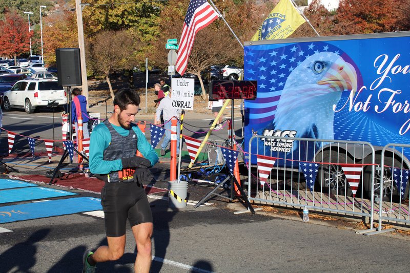 Clement Perrot wins the 10K race at the Spa Running Festival. - Photo by Tanner Newton of The Sentinel-Record