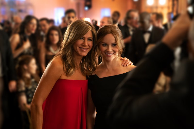 APPLE Jennifer Aniston (left) stars as Alex Levy and Reese Witherspoon as Bradley Jackson in The Morning Show. It's set on a fictional network and based loosely on the initial revelations of misconduct against NBC's Matt Lauer in 2017.
