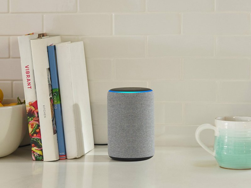 Amazon's Echo, the popular voice assistant now occupying millions of homes, wasn't as glamorous as the Echo Plus shown above. The original Echo's speaker also wasn't as good as the newer version, but she still answers to Alexa. (Photo via TNS)