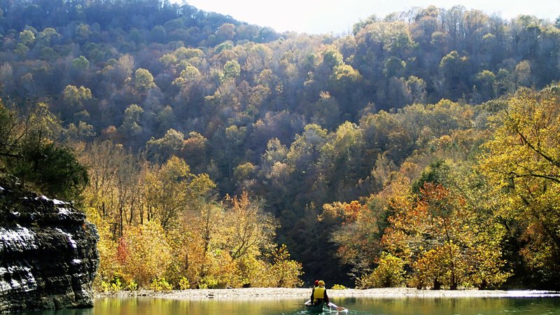 NWA Democrat-Gazette/FLIP PUTTHOFF Autumn serves up an extravaganza of color along the Buffalo National River, seen here on Nov. 4 2019.