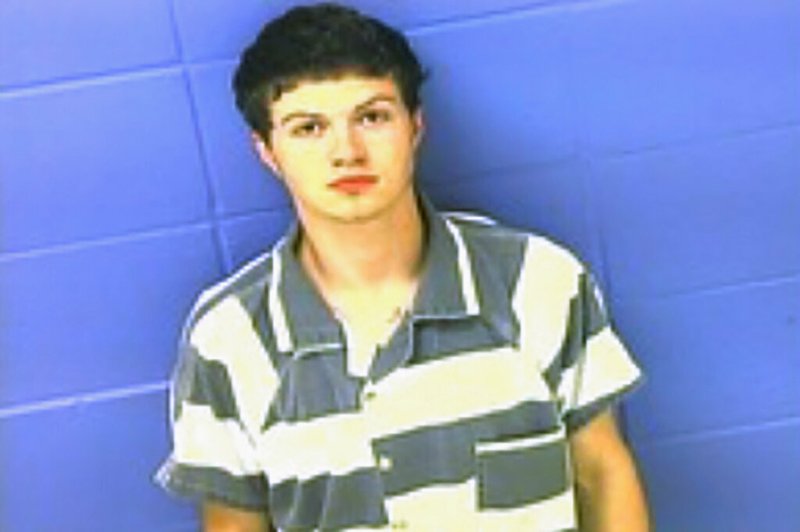 This handout photo provided by the Faulkner County (Ark) Sheriff's Office shows Daniel Croslin. Circuit Judge Charles Clawson sentenced 20-year-old Daniel Croslin on Friday, Nov. 15, 2019, to seven years in prison for devising a plan to shoot up a school. (Faulkner County Sheriff's Office via AP)