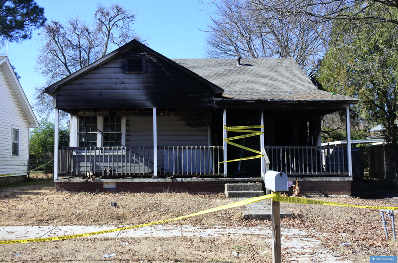 A house at 811 N. 35th St. in Fort Smith stands after a structure fire Tuesday, Nov. 19, 2019. Fort Smith police and fire departments responded to the scene at about 3:15 a.m. Tuesday, according to a Fort Smith Police Department news release. 